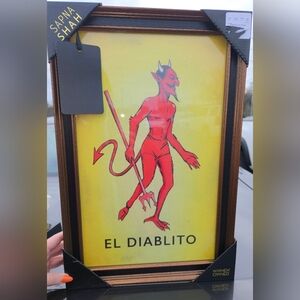 Loteria #2 El Diablito Wall Art by Sapna Shah